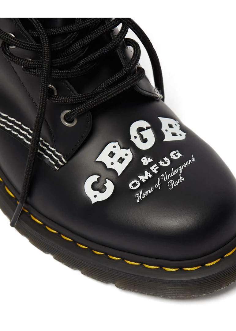 New In Dr. Martens 1460 CBGB Smooth Boots Black