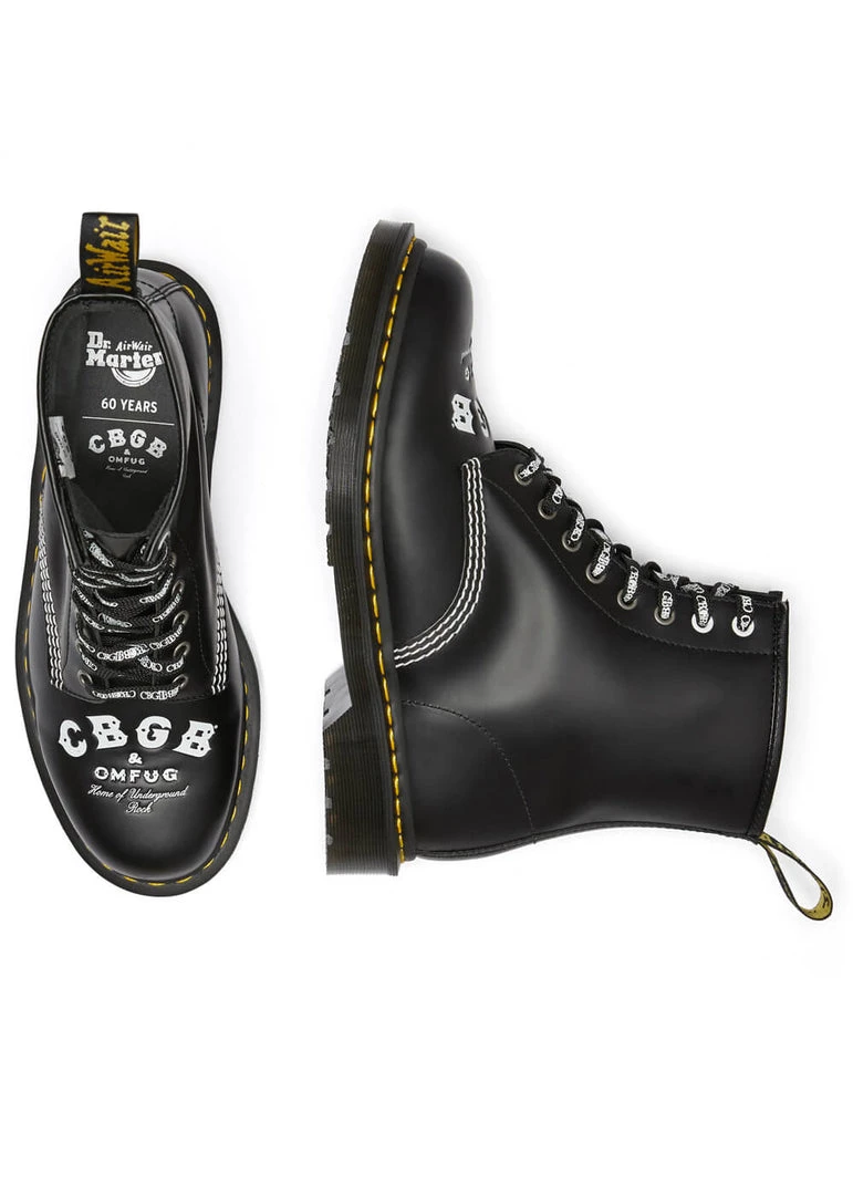New In Dr. Martens 1460 CBGB Smooth Boots Black