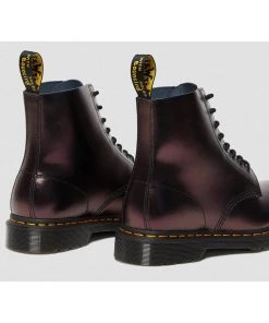 New In Dr. Martens 1460 Pascal Chroma Metallic Leather Boots Red