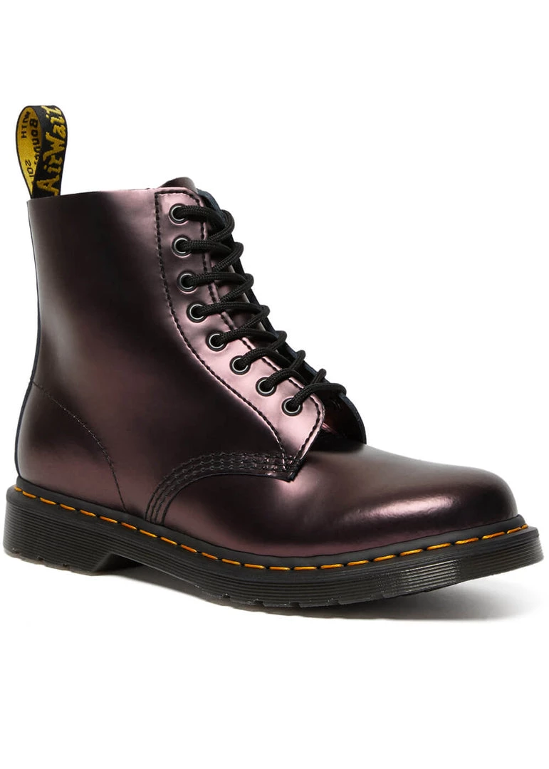 New In Dr. Martens 1460 Pascal Chroma Metallic Leather Boots Red