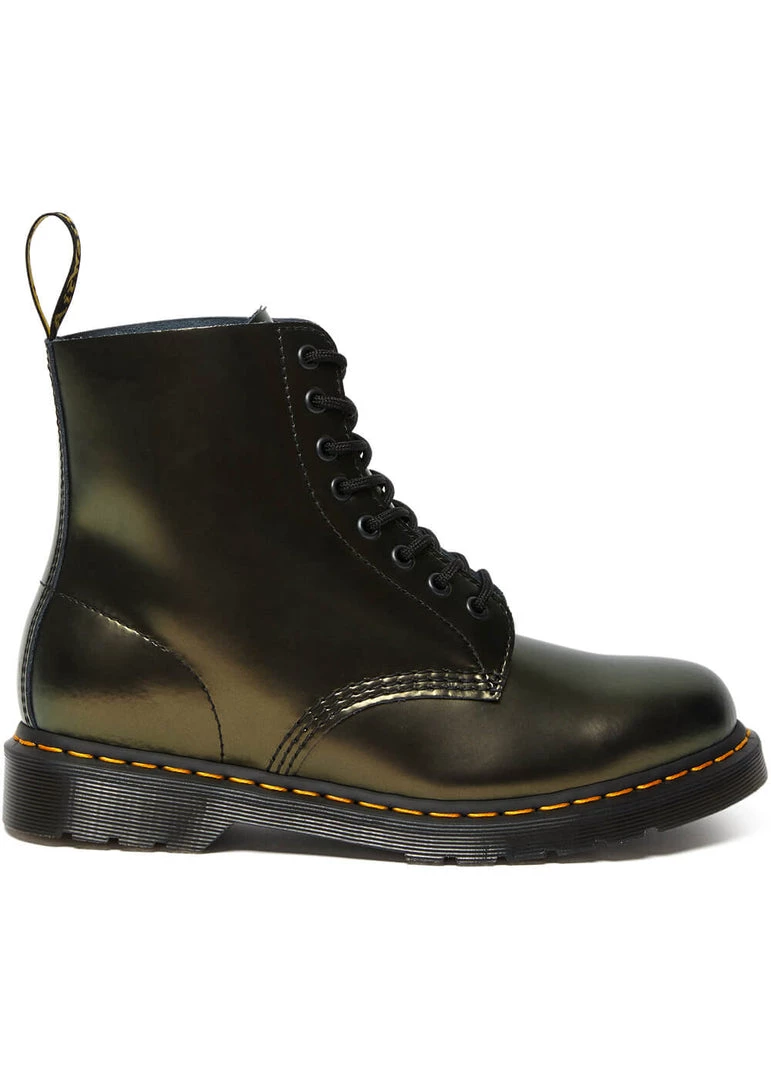 New In Dr. Martens 1460 Pascal Chroma Metallic Leather Boots Gold