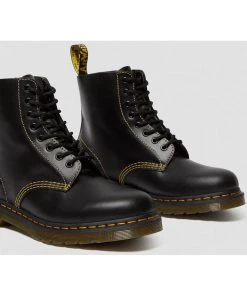 New In Dr. Martens 1460 Pascal Atlas Leather Boots Dark Grey