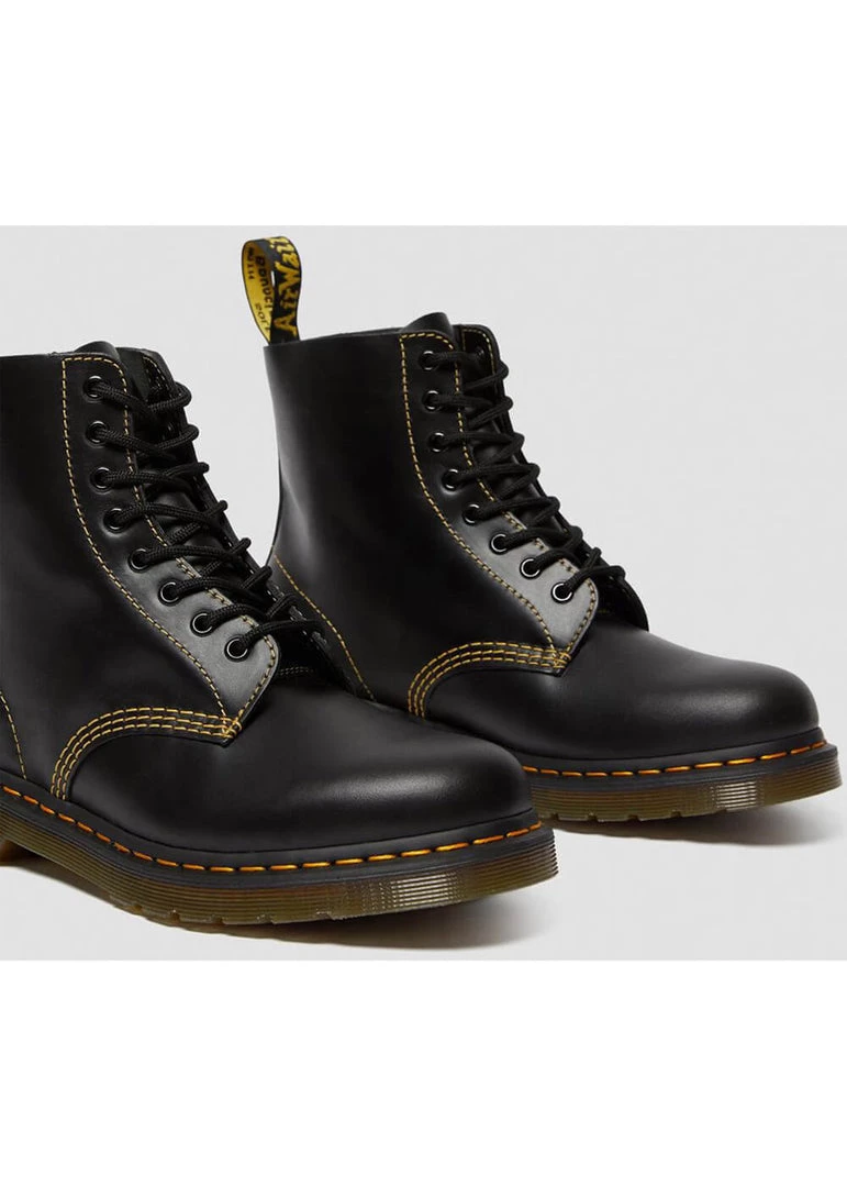 New In Dr. Martens 1460 Pascal Atlas Leather Boots Dark Grey