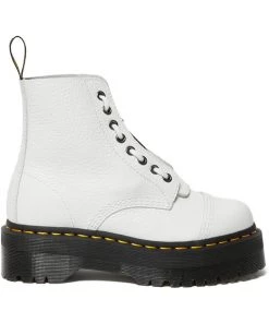 Dr. Martens Sinclair Nappa Leather Platform Boots White New In