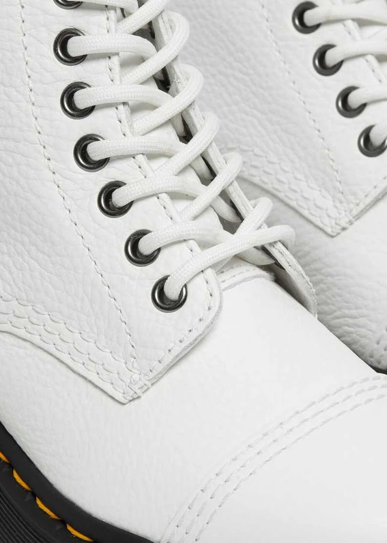 Dr. Martens Sinclair Nappa Leather Platform Boots White New In