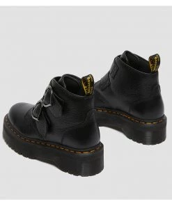 New In Dr. Martens Devon Heart Soft Aunt Sally Leather Boots Black