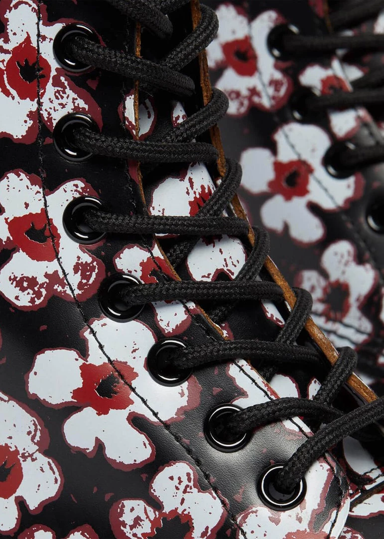 Dr. Martens 1460 Pascal Pansy Fayre Vintage Smooth Leather Lace-up Boots Red New In