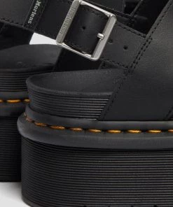 Dr. Martens Francis Hydro Leather Platform Sandals Black