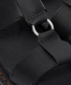 Dr. Martens Francis Hydro Leather Platform Sandals Black