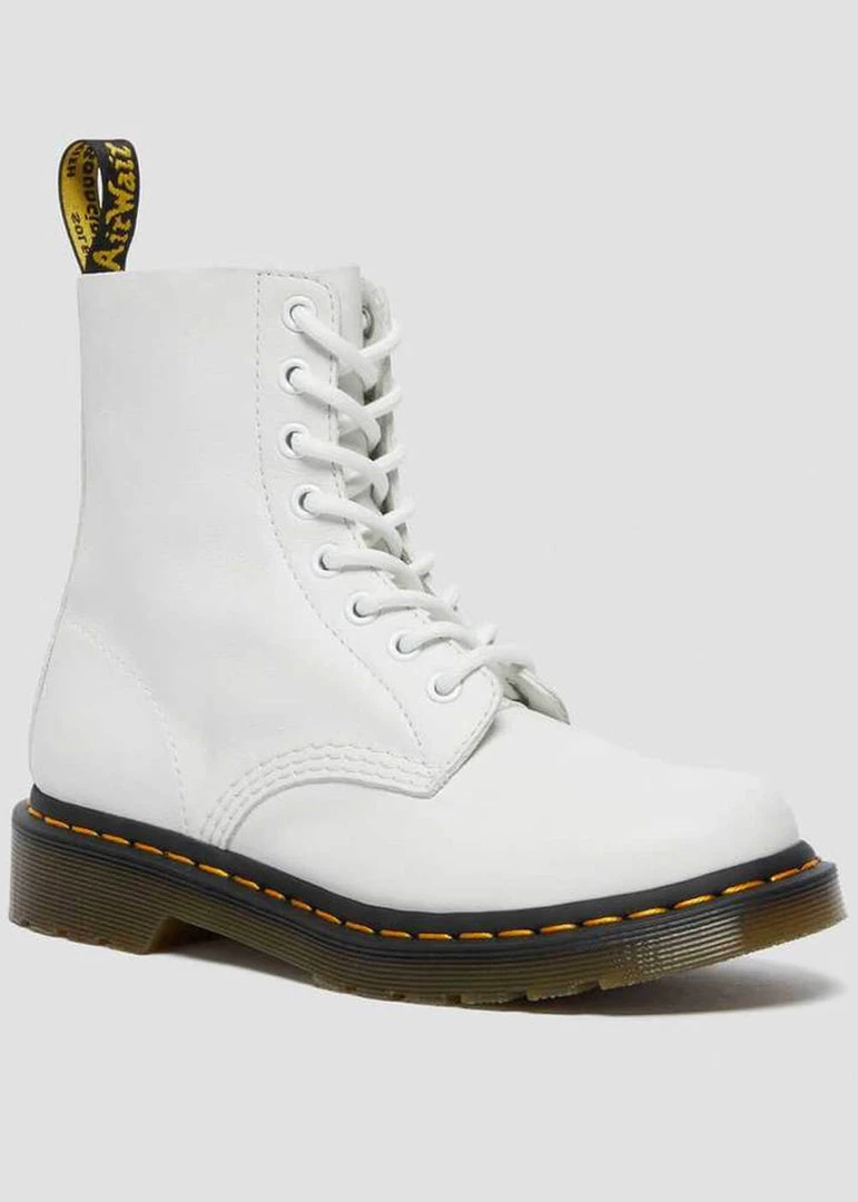 New In Dr. Martens 1460 Pascal Virginia Soft Leather Boots White
