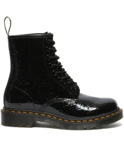 Dr. Martens 1460 Leopard Patent Boots Black New In