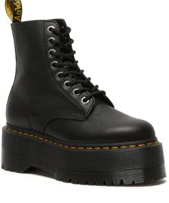 Dr. Martens 1460 Pascal Max Pisa Soft Leather Platform Boots Black