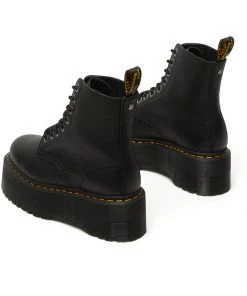 Dr. Martens 1460 Pascal Max Pisa Soft Leather Platform Boots Black