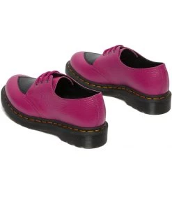 New In Dr. Martens 1461 Amore Heart Leather Shoes Fuchsia Black