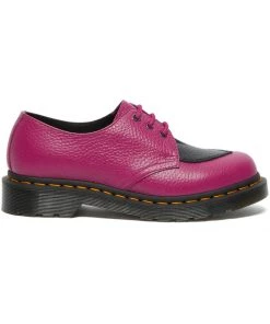 New In Dr. Martens 1461 Amore Heart Leather Shoes Fuchsia Black