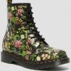 New In Dr. Martens 1460 Bloom Leather Boots Black