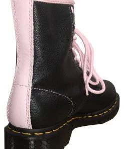 New In Dr. Martens 1460 Virginia Soft Leather Boots Black Chalk Pink