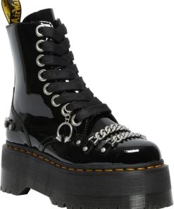 Dr. Martens Jadon Max Chain Patent Platform Boots Black