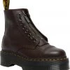 Dr. Martens Sinclair Nappa Leather Plateau Boots Burgundy New In