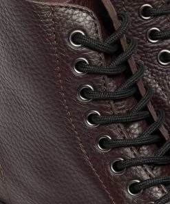 Dr. Martens Sinclair Nappa Leather Plateau Boots Burgundy New In