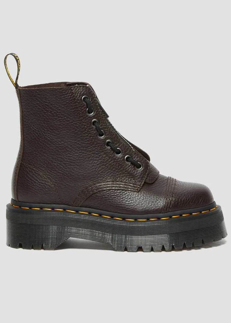 Dr. Martens Sinclair Nappa Leather Plateau Boots Burgundy New In