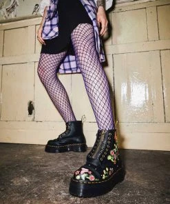 Dr. Martens Sinclair Bloom Leather Platform Boots Black New In