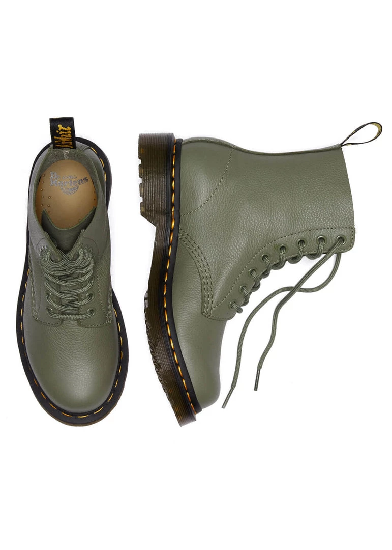 New In Dr. Martens 1460 Pascal Virginia Soft Leather Boots Khaki Green