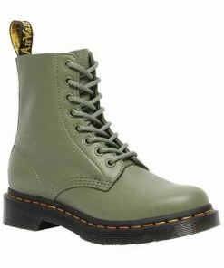 New In Dr. Martens 1460 Pascal Virginia Soft Leather Boots Khaki Green