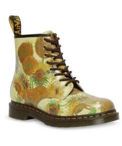 Dr. Martens X National Gallery 1460 Van Gogh Sunflowers Boots Multi New In