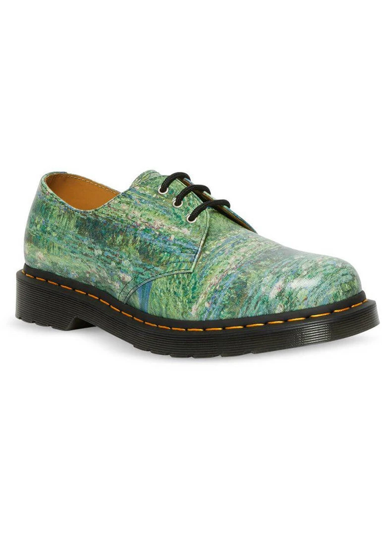 New In Dr. Martens X National Gallery 1461 Monet Lily Pond Shoes Multi