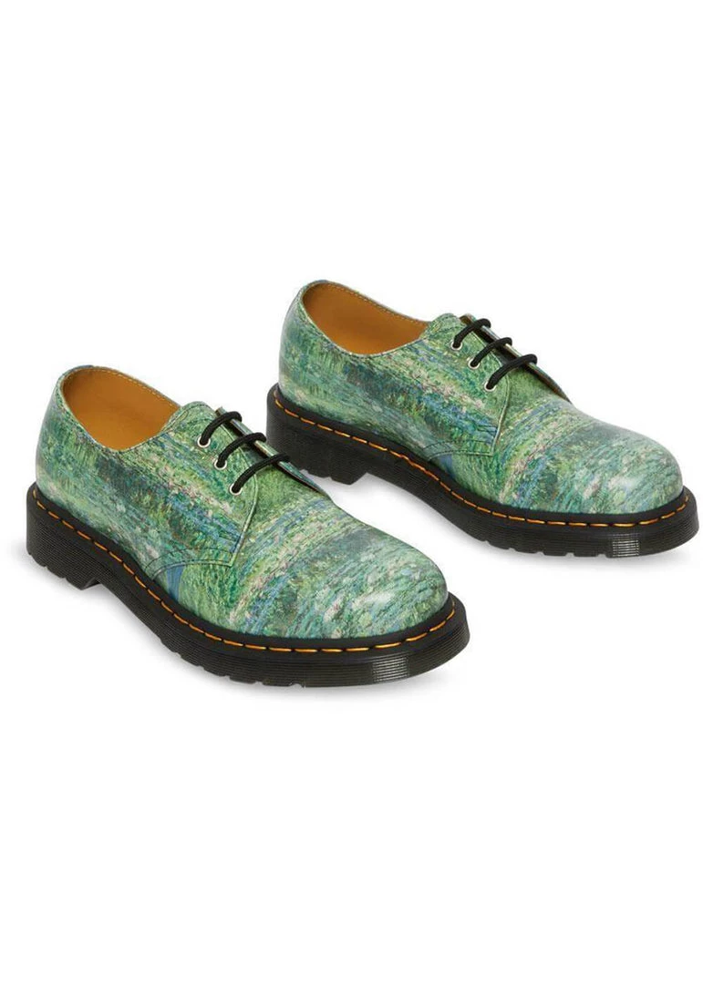 New In Dr. Martens X National Gallery 1461 Monet Lily Pond Shoes Multi