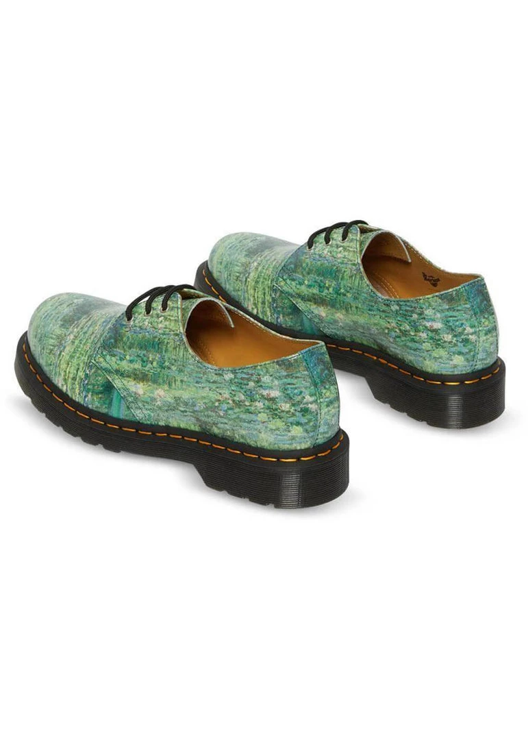 New In Dr. Martens X National Gallery 1461 Monet Lily Pond Shoes Multi