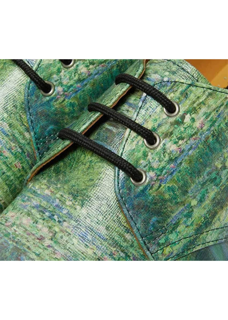 New In Dr. Martens X National Gallery 1461 Monet Lily Pond Shoes Multi
