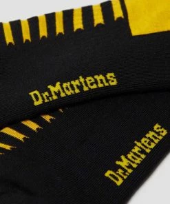 New In Dr. Martens The Double Doc Socks Black Yellow