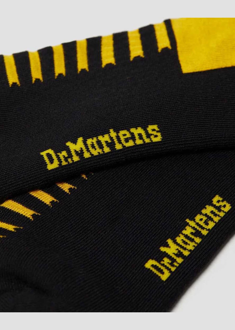 New In Dr. Martens The Double Doc Socks Black Yellow