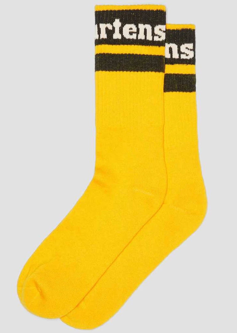 Dr. Martens Athletic Logo Socks Yellow New In
