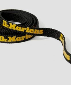 Dr. Martens Logo Laces Flat 8 Eyes Black And Yellow New In