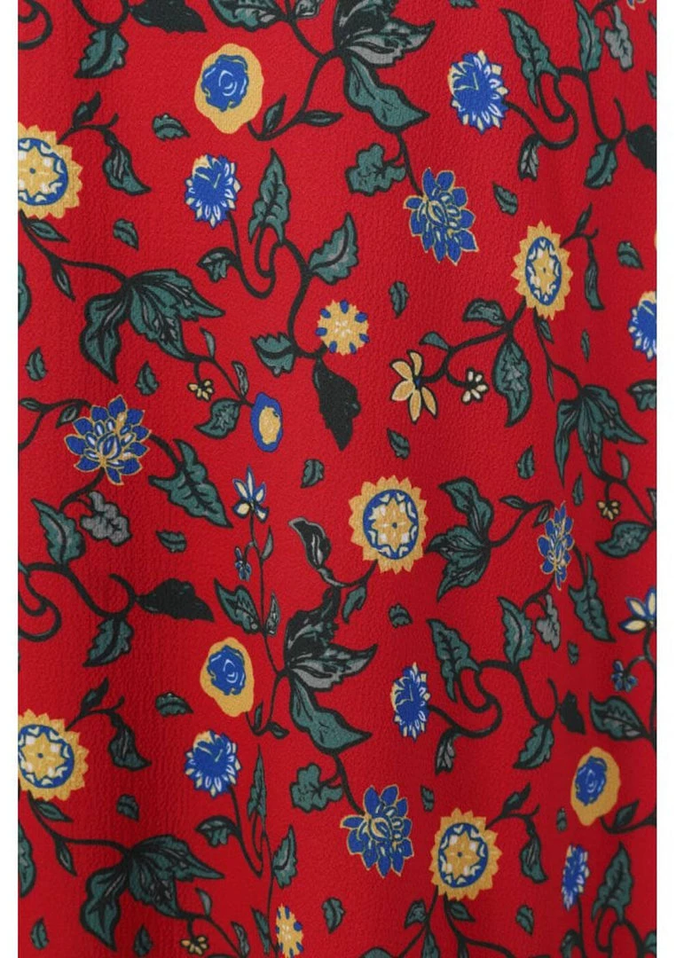 New In Bright & Beautiful Ali Tropical Floral 70's Dress Red