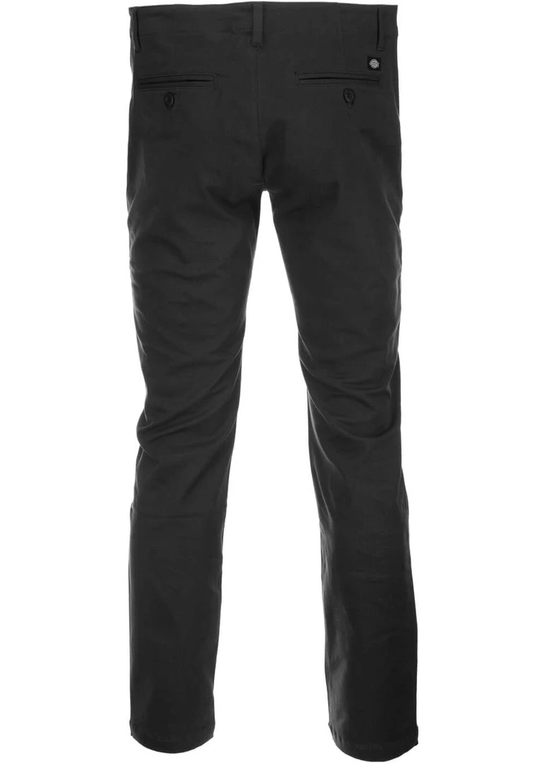 Dickies Mens Kerman Skinny Fit Chino Trousers Black New In