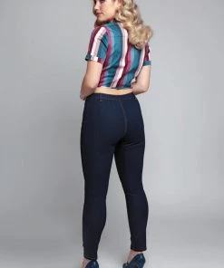 Collectif Angela 50's Jeans In Navy