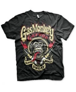 New In Gas Monkey Garage Mens Spark Plugs T-Shirt Black