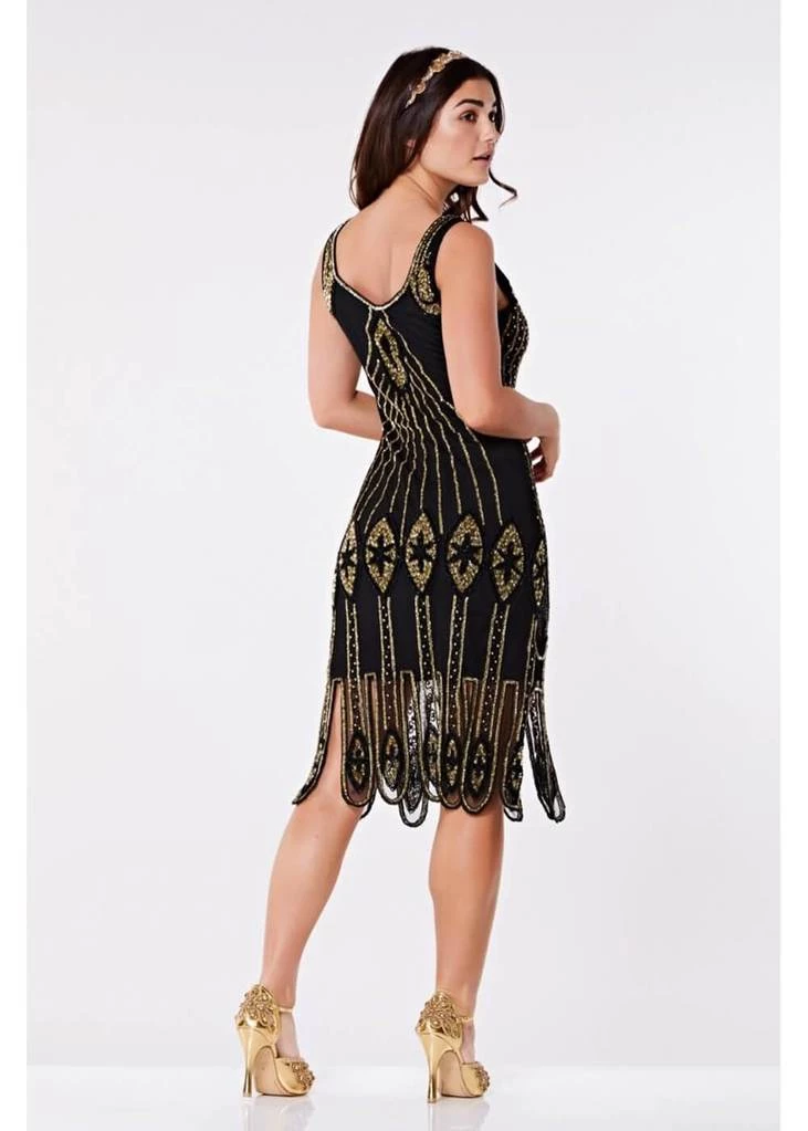 Gatsbylady Molly 1920's Flapper Dress Black