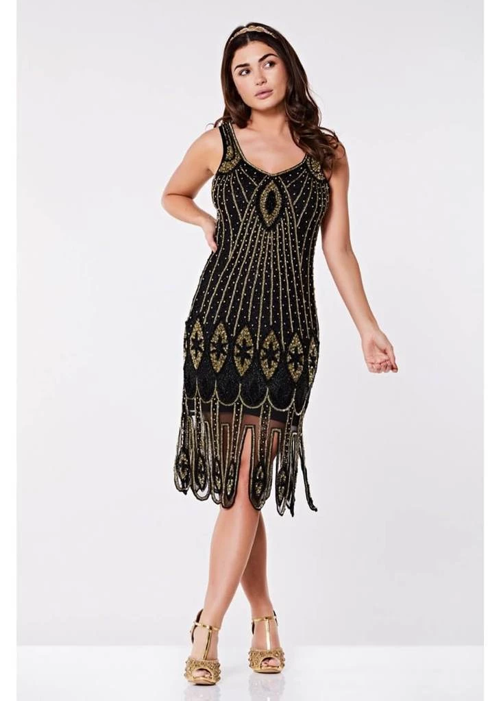 Gatsbylady Molly 1920's Flapper Dress Black