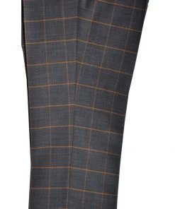 New In Gibson London Oliver Check Trousers Grey