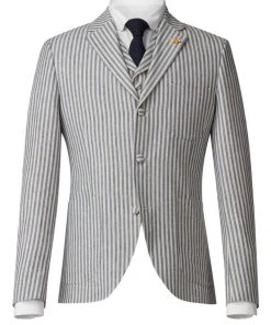 Gibson London Moorgate Striped Jacket New In