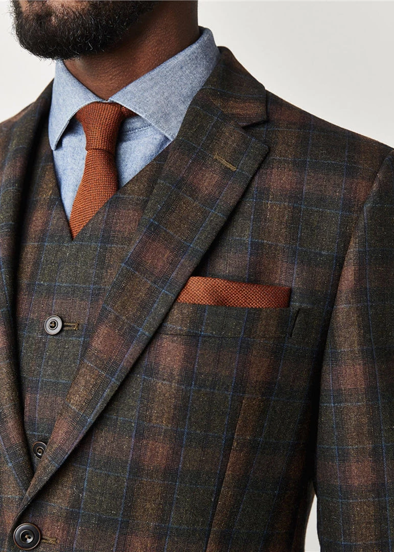 Gibson London William Tartan Jacket Sage Green