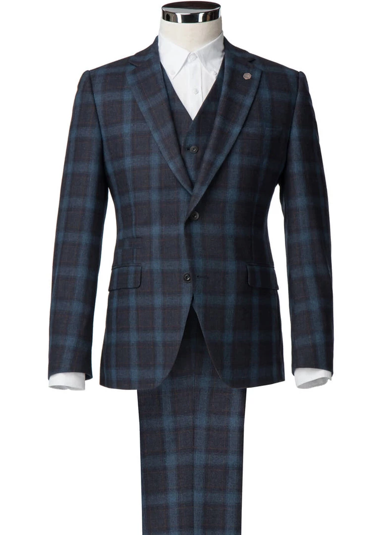 Gibson London Harry Check Jacket Teal New In