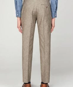 Gibson London Dwayne Linen Trousers Stone New In