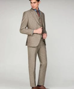 Gibson London Dwayne Linen Trousers Stone New In