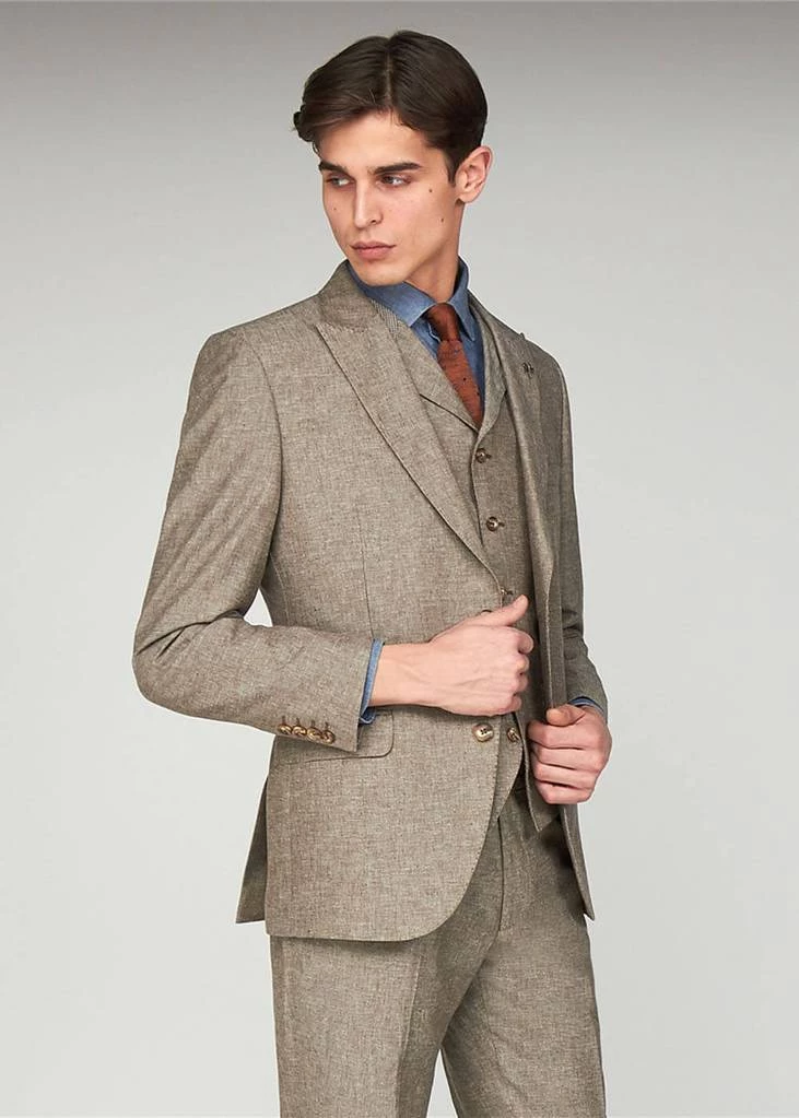 Gibson London Dwayne Linen Jacket Stone